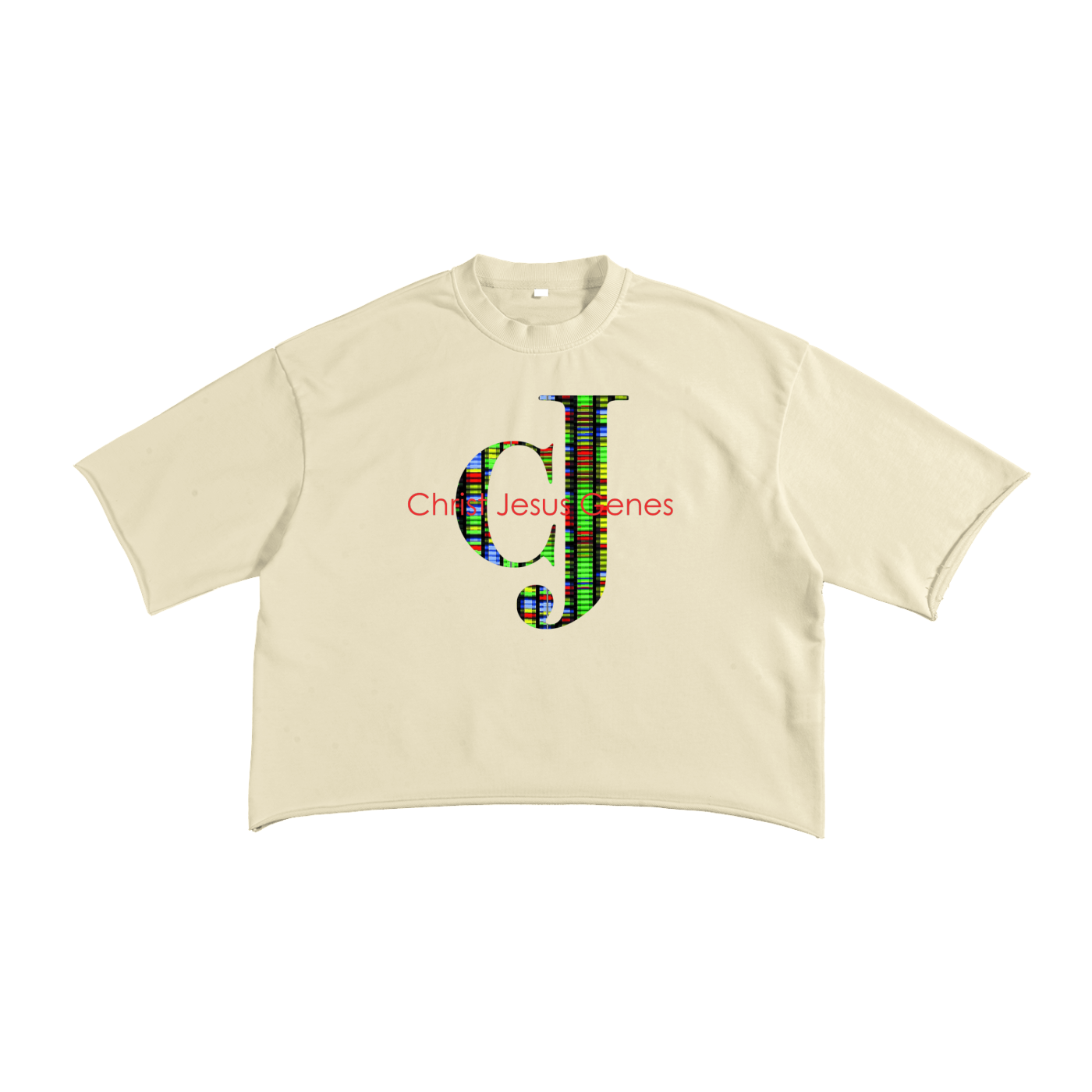 Christ Jesus Genes Multi Raw Edge T-Shirt