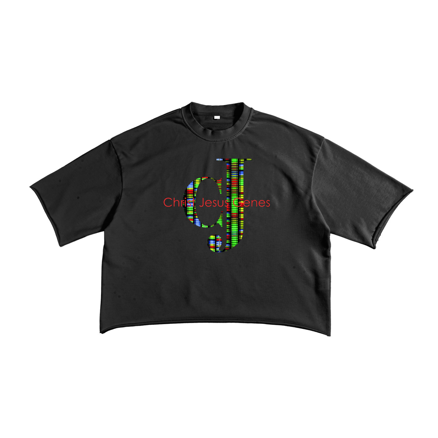 Christ Jesus Genes Multi Raw Edge T-Shirt